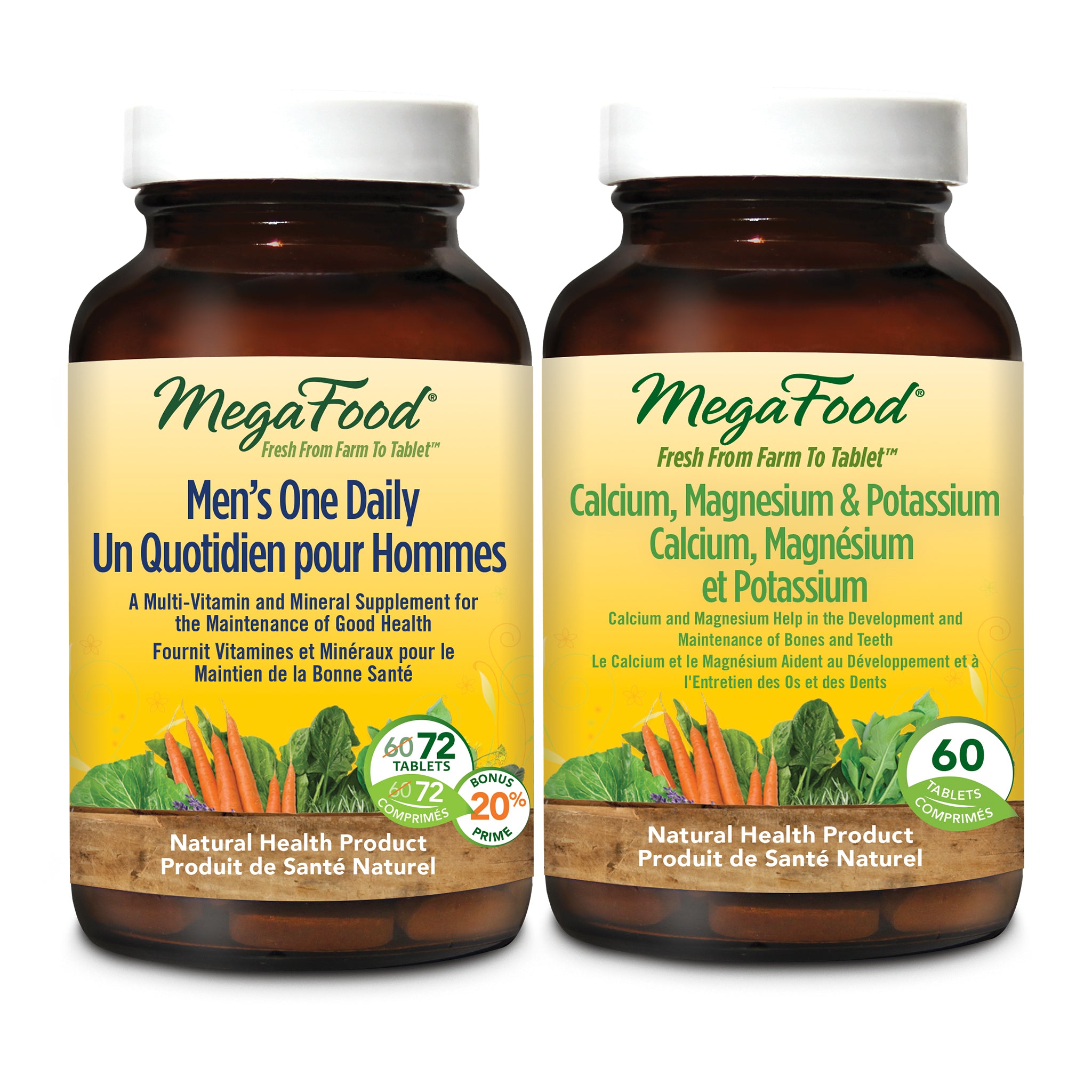 Men’s One Daily (72 Tablets) + Calcium, Magnesium & Potassium (60 Tablets)