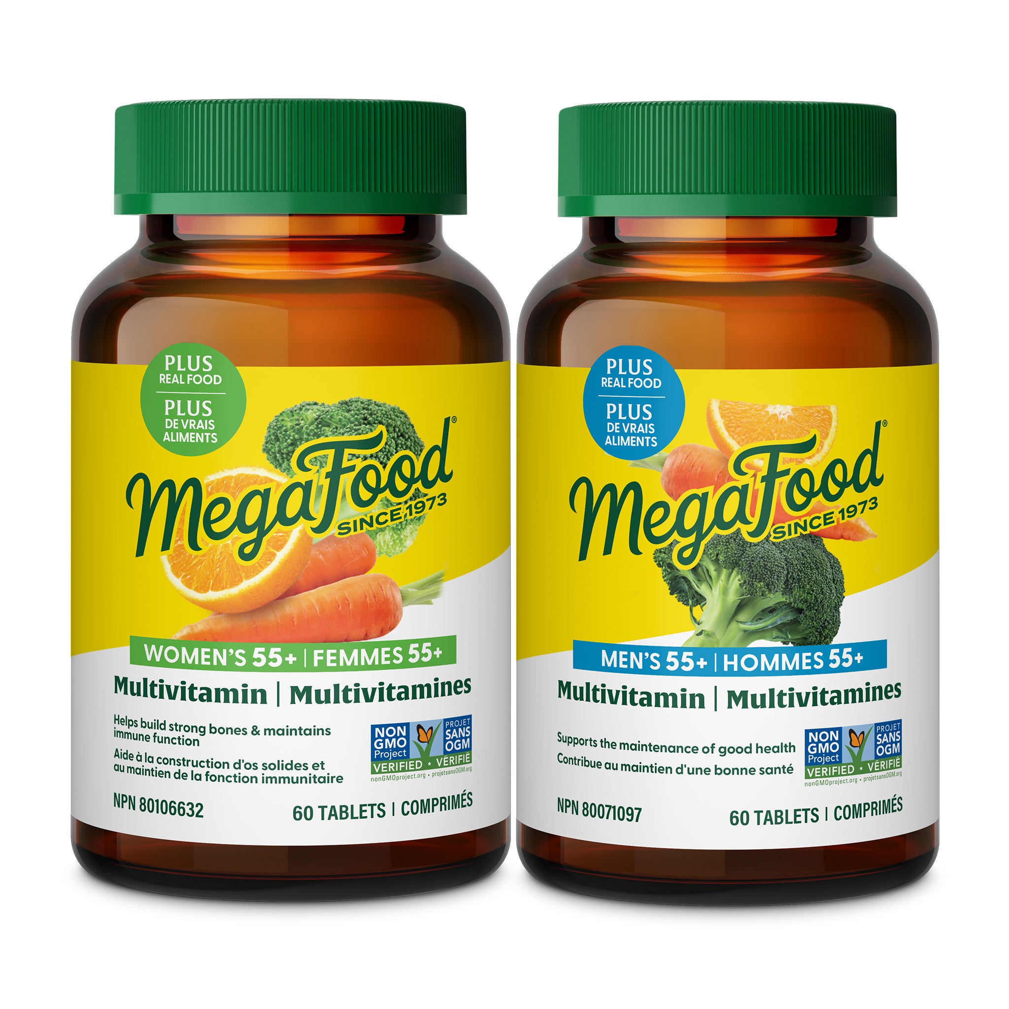 Multivitamines pour femmes de 55 ans et plus (60 comprimés) + Multivitamines pour hommes de 55 ans et plus (60 comprimés)