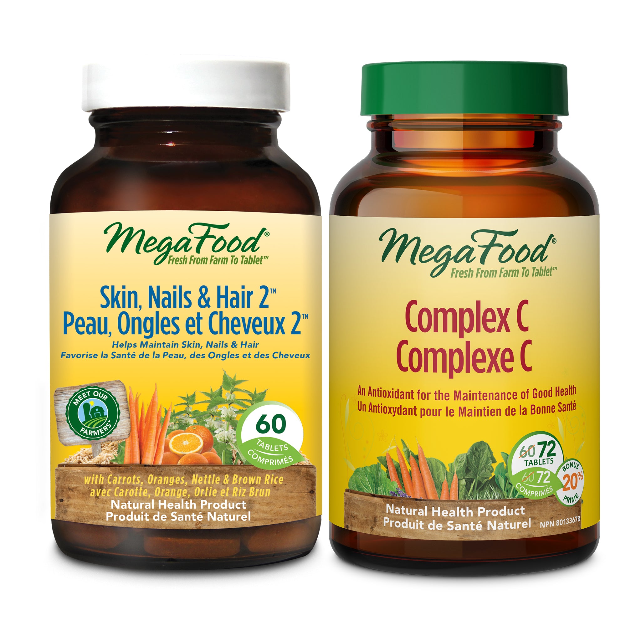 Skin, Hair, Nails (60 Tablets) + Complex C (72 Tablets)