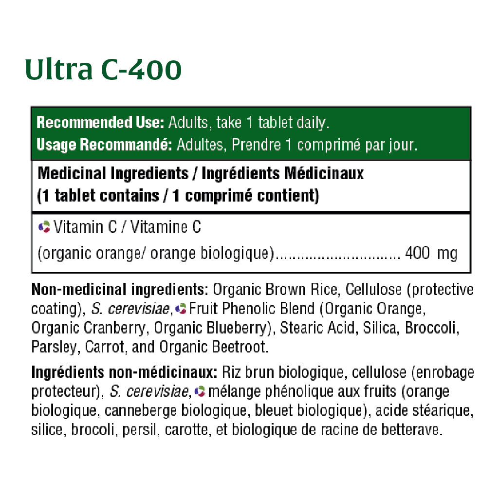 Zinc (60 comprimés) + Ultra C-400 (60 comprimés)