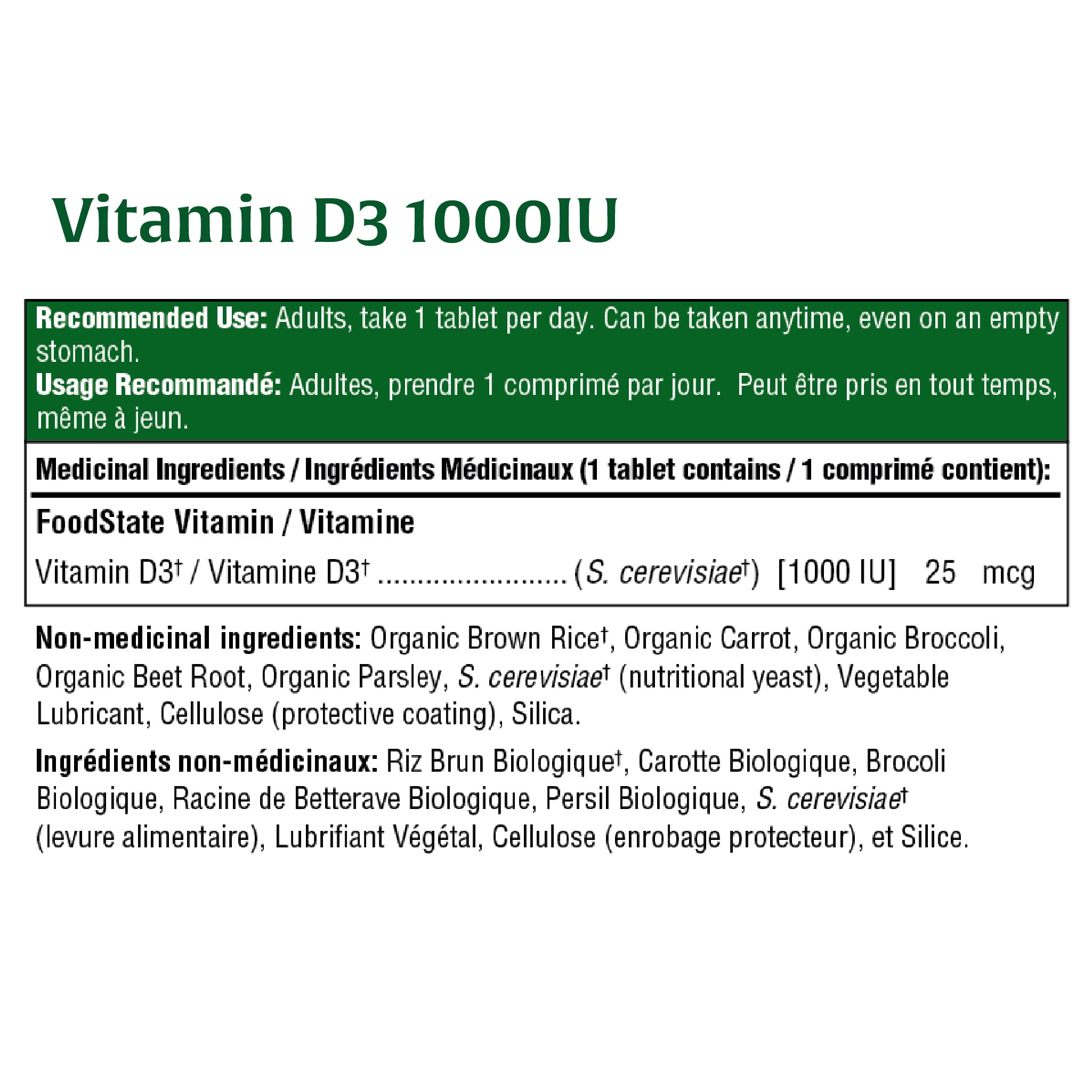Vitamine D3 (72 comprimés) + Zinc (60 comprimés)