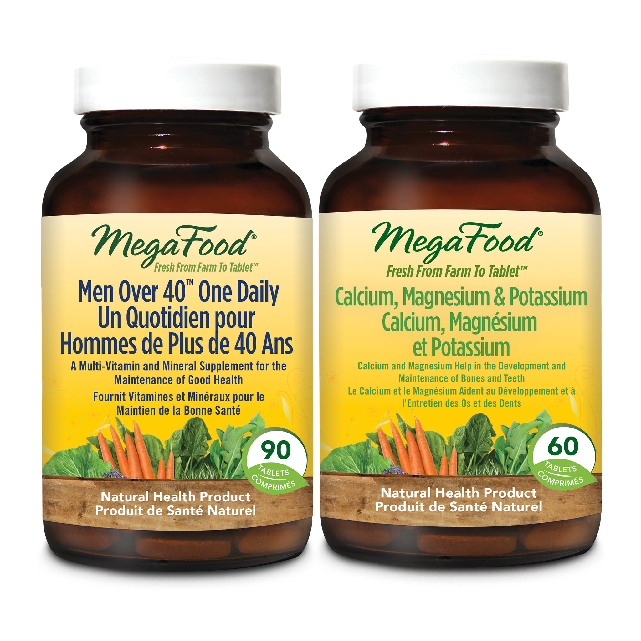 Men Over 40 One Daily (90 Tablets) + Calcium, Magnesium & Potassium (60 Tablets)