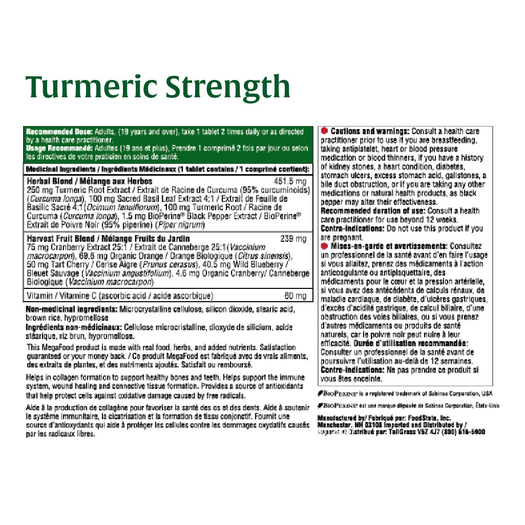 Curcuma Strength (60 comprimés) + Complexe C (72 comprimés)