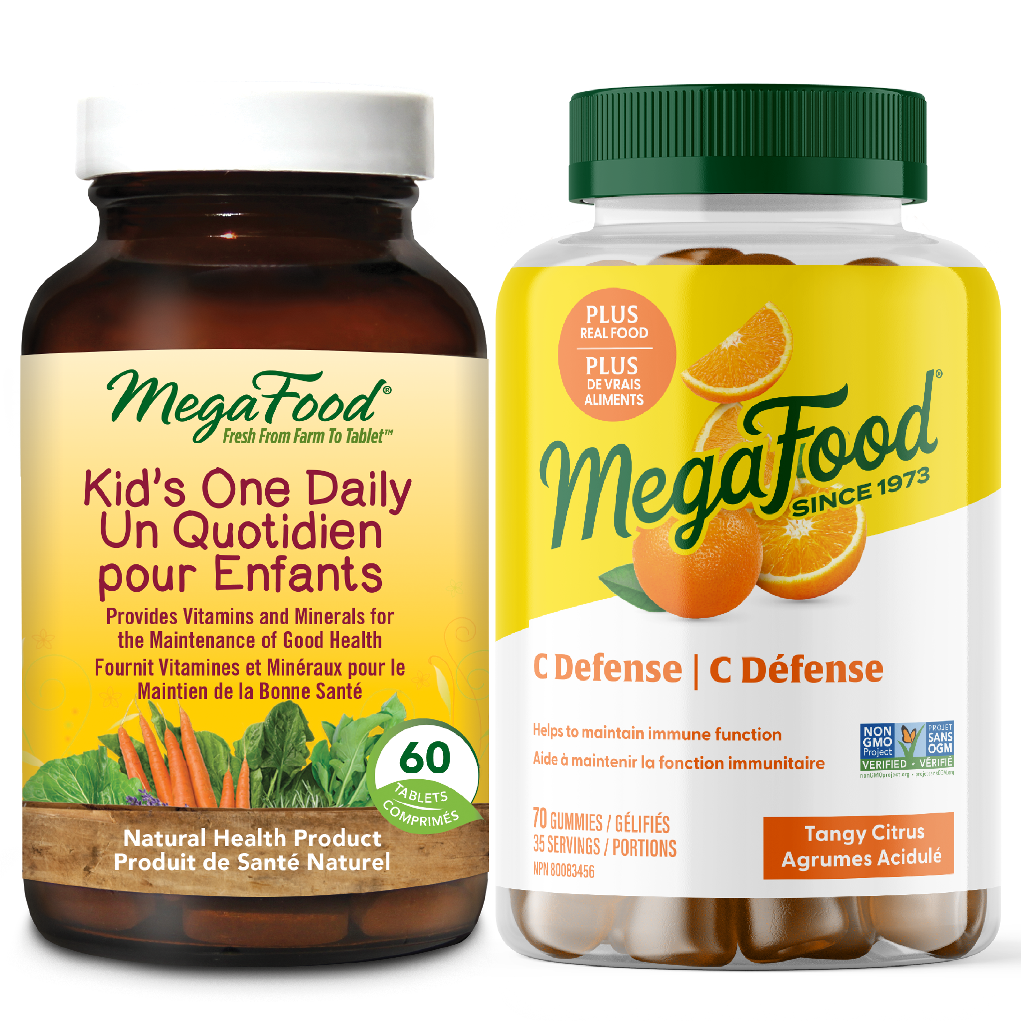 Kid’s One Daily (60 Tablets) + C Defense Tangy Citrus Gummies (70 Gummies)