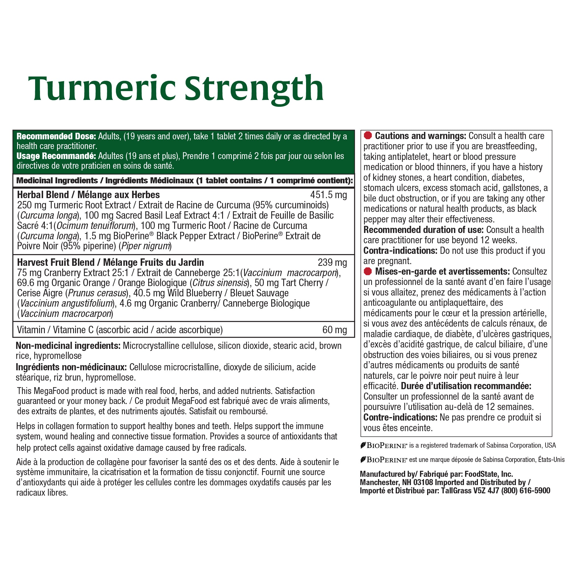 Turmeric Strength (60 Tablets) + Complex C (72 Tablets)